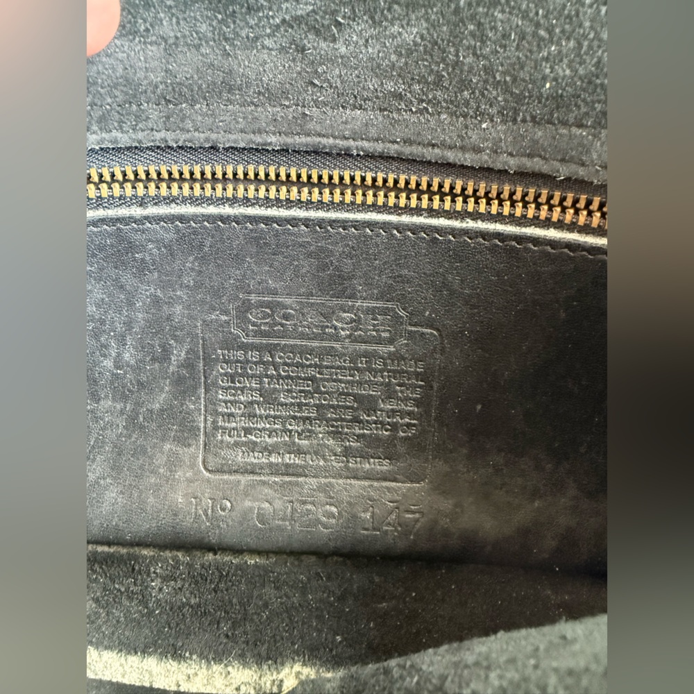 Vintage Coach Dinky Crossbody Bag Black Leather Turlock - Picture 10 of 13